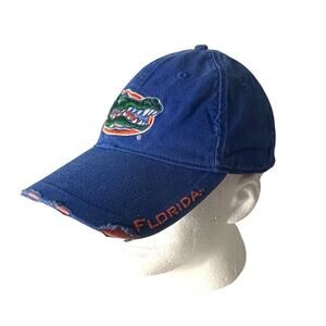 University of Florida Gators Distressed Baseball Cap Blue Orange Adjustable OS